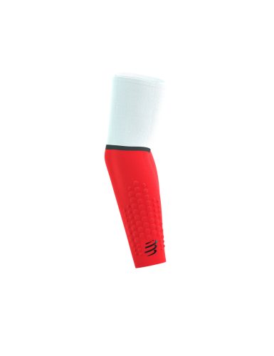 Compressport Armforce UL White/Fluo Red